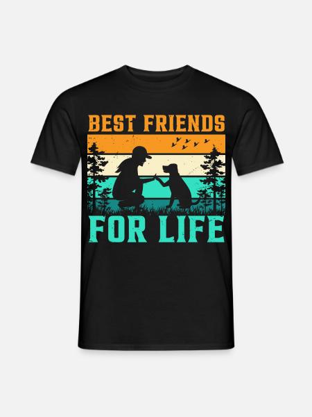 Beste Freunde Fürs Leben Hund - Männer T-Shirt - Schwarz