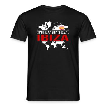 Ibiza - Männer T-Shirt - Schwarz - Vorne - AI Model Male 178 light (178cm)