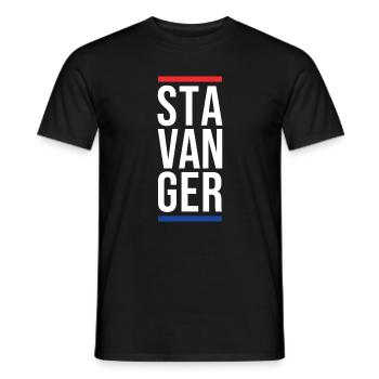 Stavanger City Fette Typografie - Männer T-Shirt - Schwarz - Vorne - AI Model Male 178 light (178cm)