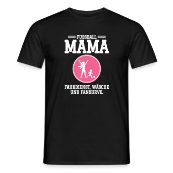 Fußball Mutter - Fahrdienst, Wäsche und Fankurve - Männer T-Shirt - Schwarz - Vorne - AI Model Male 178 light (178cm)