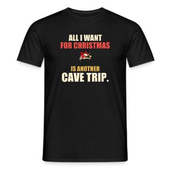 Ein weiterer Höhlenausflug – Weihnachtswunsch für die Höhle - Männer T-Shirt - Schwarz - Vorne - AI Model Male 178 light (178cm)
