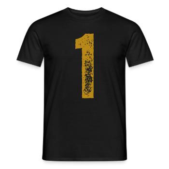 1 - Männer T-Shirt - Schwarz - Vorne - AI Model Male 178 light (178cm)