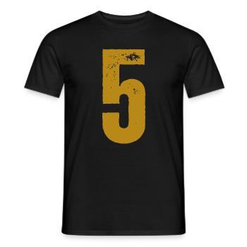 5 - Männer T-Shirt - Schwarz - Vorne - AI Model Male 178 light (178cm)