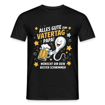 Vatertagsgeschenk Besten Papa Männertag Herrentag - Männer T-Shirt - Schwarz - Vorne - AI Model Male 178 light (178cm)