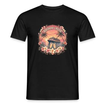 Birthday Cruise – Kreuzfahrt Geburtstag Geschenk - Männer T-Shirt - Schwarz - Vorne - AI Model Male 178 light (178cm)