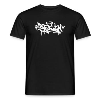 Berlin City Graffiti Street Art Handstyle - Männer T-Shirt - Schwarz - Vorne - AI Model Male 178 light (178cm)