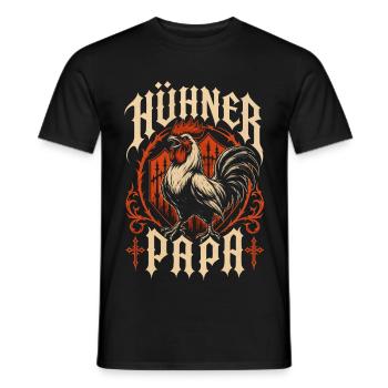Hühner Papa Hühnerbesitzer - Männer T-Shirt - Schwarz - Vorne - AI Model Male 178 light (178cm)