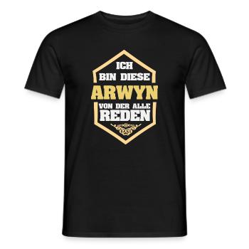 Spruch Arwyn - Männer T-Shirt - Schwarz - Vorne - AI Model Male 178 light (178cm)