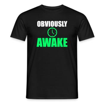 Offensichtlich Awake Clock Tee - Männer T-Shirt - Schwarz - Vorne - AI Model Male 178 light (178cm)