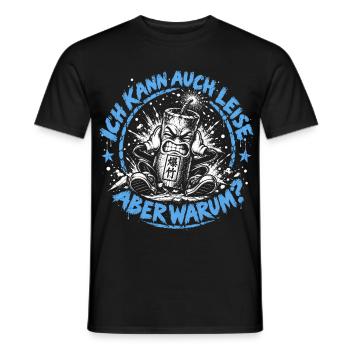 Ich kann auch leise aber warum Feuerwerk Shirt - Männer T-Shirt - Schwarz - Vorne - AI Model Male 178 light (178cm)