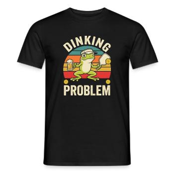 Dinking Problem lustiger Frosch - Männer T-Shirt - Schwarz - Vorne - AI Model Male 178 light (178cm)