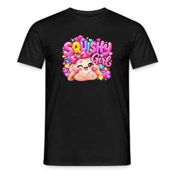 Squishy Girl Glitzerherz - Männer T-Shirt - Schwarz - Vorne - AI Model Male 178 light (178cm)