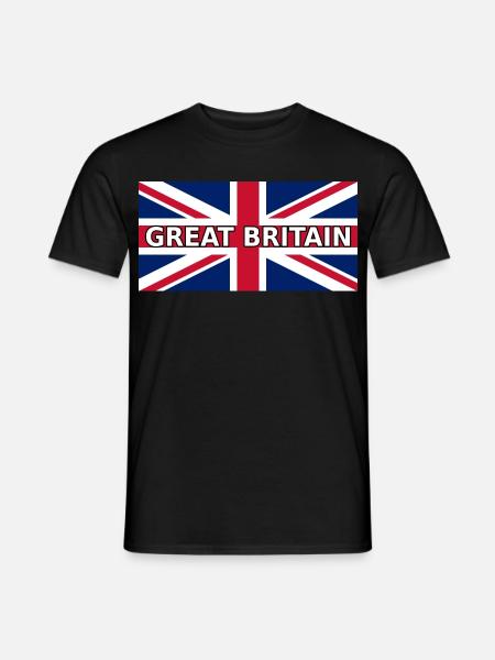 Großbritannien-UnionJack-33cm - Männer T-Shirt - Schwarz