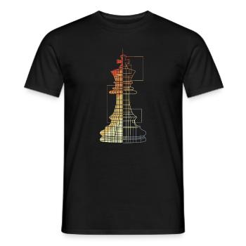 Schachfiguren Zeichnung - Männer T-Shirt - Schwarz - Vorne - AI Model Male 178 light (178cm)
