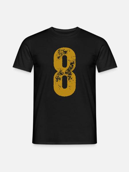 8 - Männer T-Shirt - Schwarz