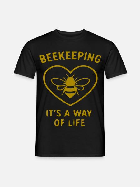 Beekeeping Lebensstil Herz - Männer T-Shirt - Schwarz