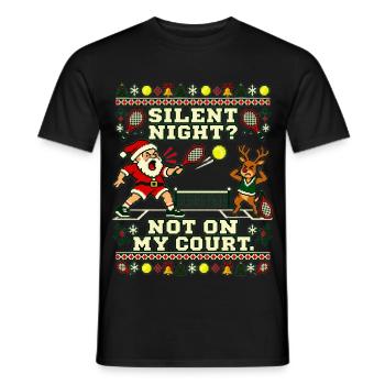 Weihnachten Tennis Tennishumor - Männer T-Shirt - Schwarz - Vorne - AI Model Male 178 light (178cm)