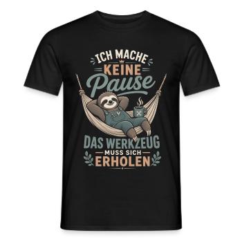 Keine Pause Werkzeug erholt sich - Männer T-Shirt - Schwarz - Vorne - AI Model Male 178 light (178cm)
