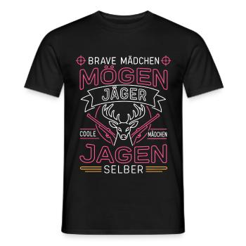 Jägerinnen Coole Mädchen Jagd - Männer T-Shirt - Schwarz - Vorne - AI Model Male 178 light (178cm)