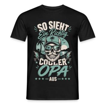 So sieht ein cooler Opa aus - Männer T-Shirt - Schwarz - Vorne - AI Model Male 178 light (178cm)