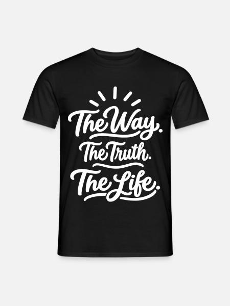 Der Weg Die Wahrheit Das Leben - Männer T-Shirt - Schwarz