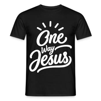 Einweg-Jesus-christlicher Glaube - Männer T-Shirt - Schwarz - Vorne - AI Model Male 178 light (178cm)