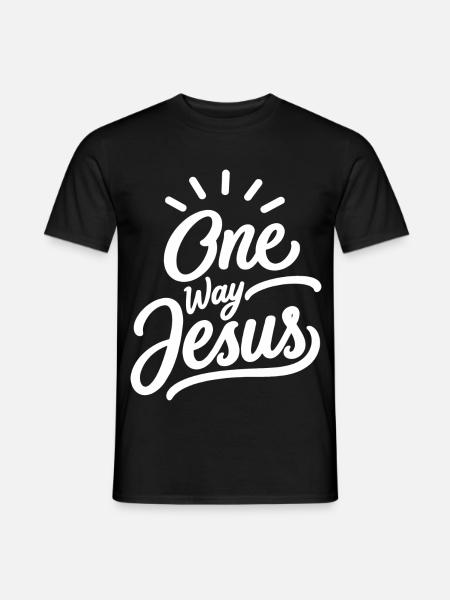 Einweg-Jesus-christlicher Glaube - Männer T-Shirt - Schwarz