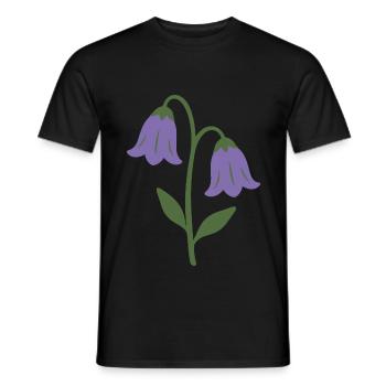 Glockenblume Blumen botanisch Pflanze Geschenkidee - Männer T-Shirt - Schwarz - Vorne - AI Model Male 178 light (178cm)