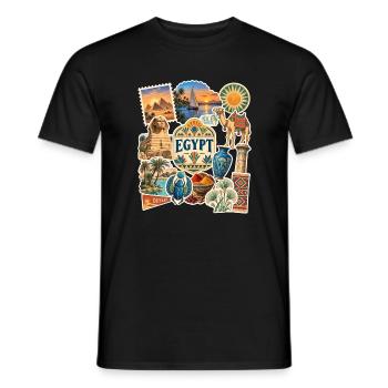 Ägypten Reisesticker - Männer T-Shirt - Schwarz - Vorne - AI Model Male 178 light (178cm)