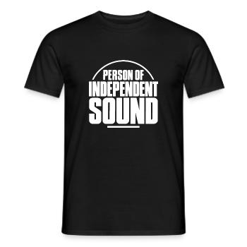 Person of independent Sound Veranstaltungstechnik - Männer T-Shirt - Schwarz - Vorne - AI Model Male 178 light (178cm)