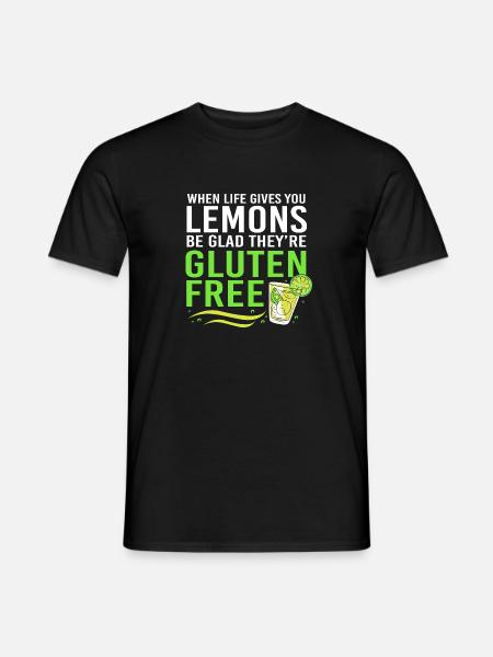 Glutenfrei Gluten - Männer T-Shirt - Schwarz