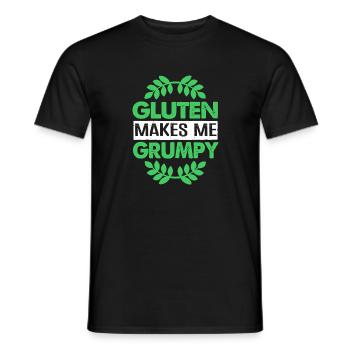 Glutenfrei - Männer T-Shirt - Schwarz - Vorne - AI Model Male 178 light (178cm)