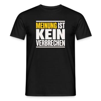 Meinung ist kein Verbrechen Meinungsfreiheit - Männer T-Shirt - Schwarz - Vorne - AI Model Male 178 light (178cm)