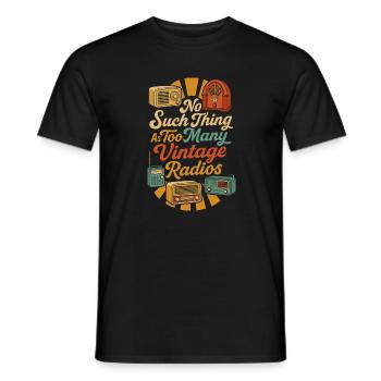 No Such Thing As Too Many Vintage Radios - Männer T-Shirt - Schwarz - Vorne - AI Model Male 178 light (178cm)