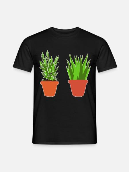 Topfpflanzen - Männer T-Shirt - Schwarz