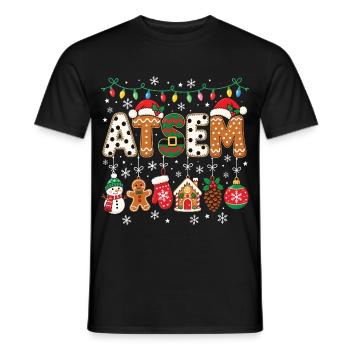 Weihnachten ATSEM Kindergarten Abschlussparty - Männer T-Shirt - Schwarz - Vorne - AI Model Male 178 light (178cm)