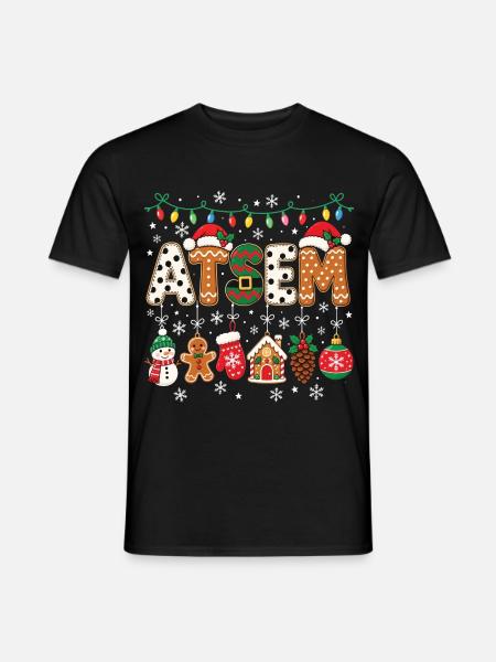 Weihnachten ATSEM Kindergarten Abschlussparty - Männer T-Shirt - Schwarz