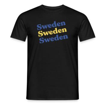 Schweden Geschenkidee - Männer T-Shirt - Schwarz - Vorne - AI Model Male 178 light (178cm)