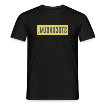 Schweden Stockholm Geschenkidee  - Männer T-Shirt - Schwarz - Vorne - AI Model Male 178 light (178cm)