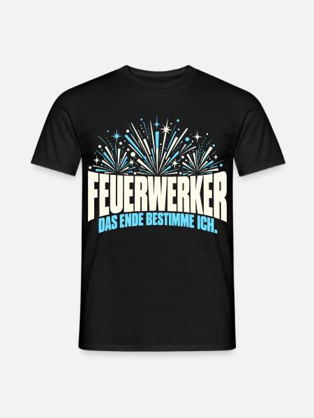 Feuerwerker – Das Ende bestimme ich - Männer T-Shirt - Schwarz