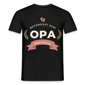 Befördert zum Opa – Abzeichen - Männer T-Shirt - Schwarz - Vorne - AI Model Male 178 light (178cm)