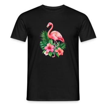 Niedlicher Flamingo Süße Flamingos - Männer T-Shirt - Schwarz - Vorne - AI Model Male 178 light (178cm)