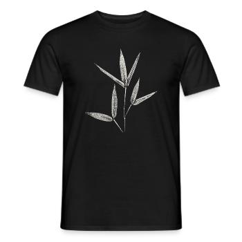Bambus Botanischer Blätterdruck - Männer T-Shirt - Schwarz - Vorne - AI Model Male 178 light (178cm)