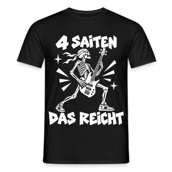 Vier Saiten reichen - Männer T-Shirt - Schwarz - Vorne - AI Model Male 178 light (178cm)
