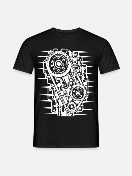 Industrielles Riemenmuster - Männer T-Shirt - Schwarz