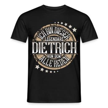Dietrich - Männer T-Shirt - Schwarz - Vorne - AI Model Male 178 light (178cm)