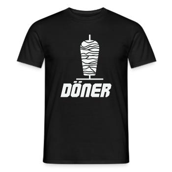 Döner Spieß Emblem - Männer T-Shirt - Schwarz - Vorne - AI Model Male 178 light (178cm)