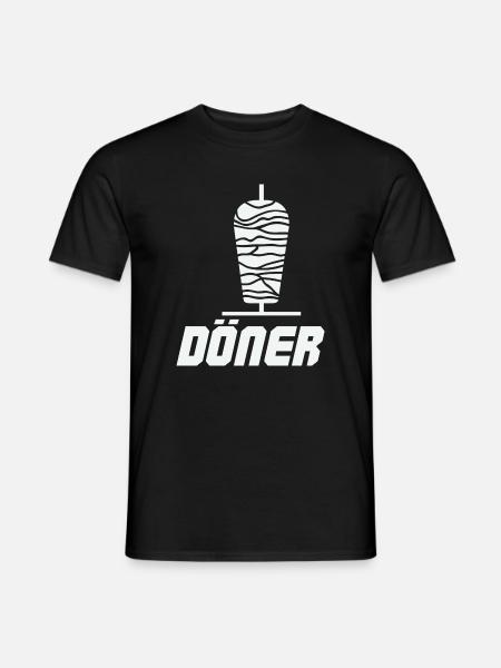 Döner Spieß Emblem - Männer T-Shirt - Schwarz