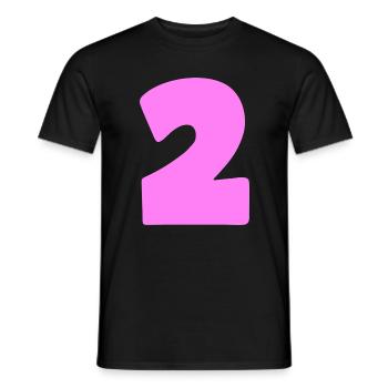 2 - Männer T-Shirt - Schwarz - Vorne - AI Model Male 178 light (178cm)