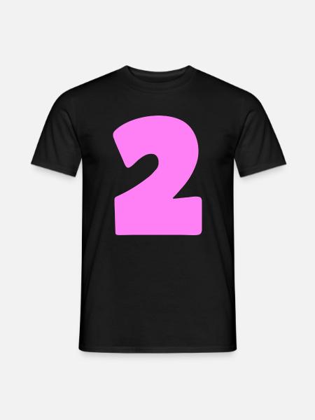 2 - Männer T-Shirt - Schwarz